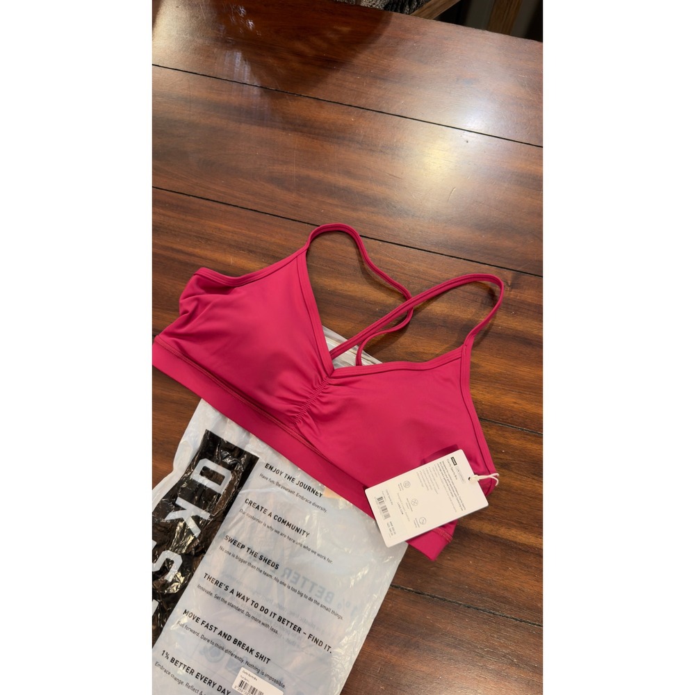 LSKD Clarity Sports Bra Plum Berry Ruched Women's Large NWT NEW - Picture 8 of 16